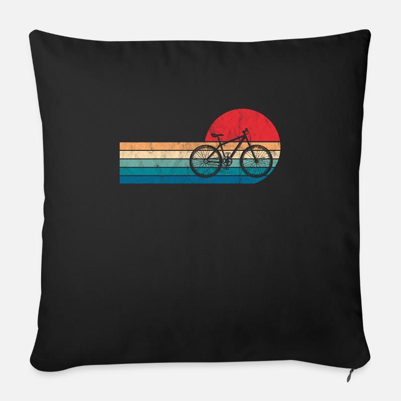 Mountainbike - Sofakissenbezug 45 x 45 cm - Schwarz