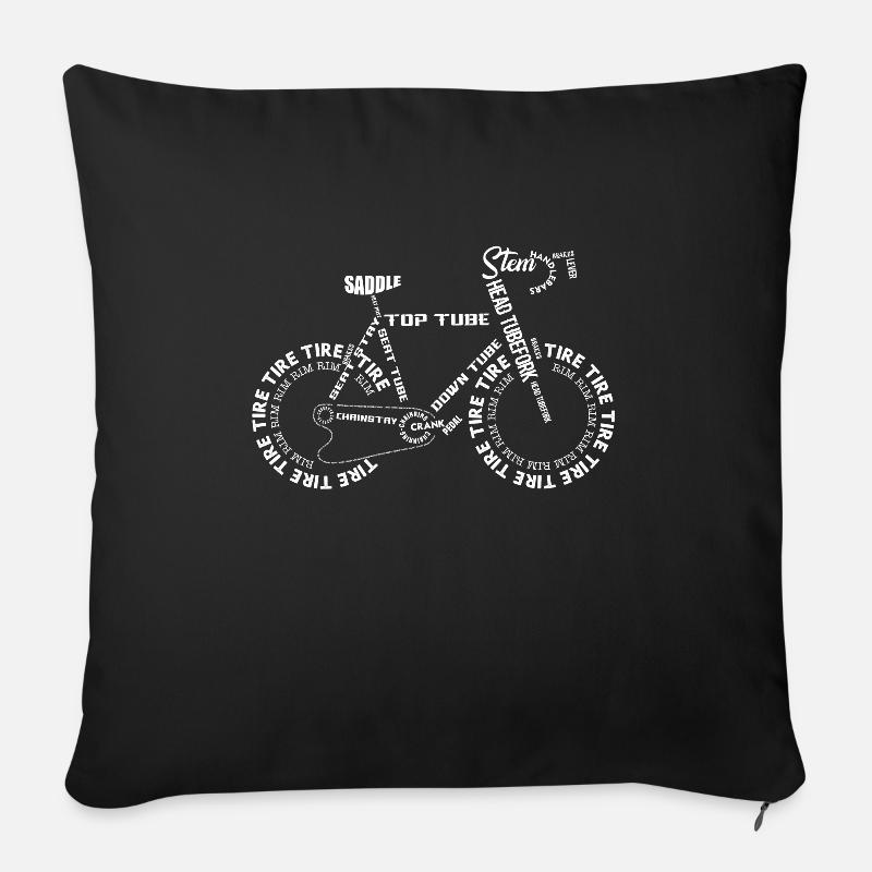 Rennrad - Sofakissenbezug 45 x 45 cm - Schwarz