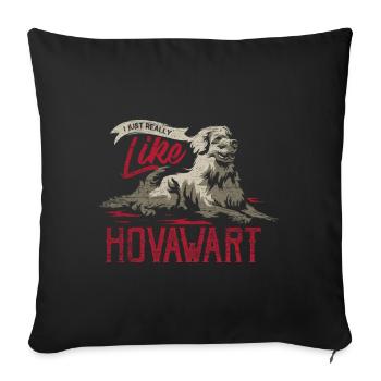 Chien Hovawart - Housse de coussin décorative 45 x 45 cm - noir - Devant