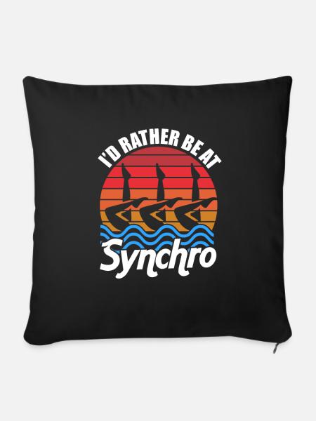 Synchronschwimmen - Sofakissenbezug 45 x 45 cm - Schwarz