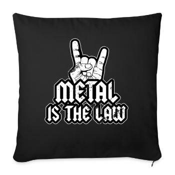 Le métal est la loi Metalhead French Fork Festival - Housse de coussin décorative 45 x 45 cm - noir - Devant