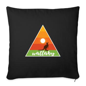 Wallaby triangle triangle - Sofa pillowcase 17,3'' x 17,3'' (45 x 45 cm) - black - Front