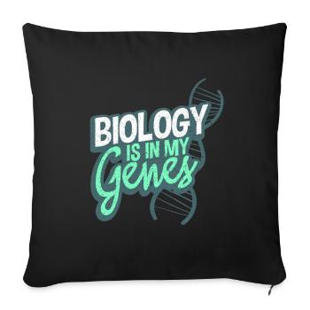 Biologie - Housse de coussin décorative 45 x 45 cm - noir - Devant