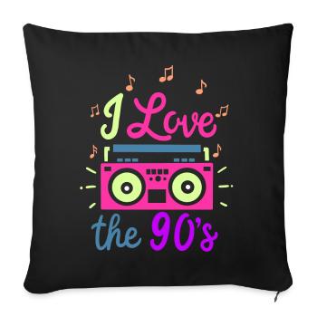 90 - Housse de coussin décorative 45 x 45 cm - noir - Devant