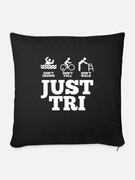 Triathlon - Sofakissenbezug 45 x 45 cm - Schwarz