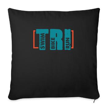Triathlon - Sofa pillowcase 17,3'' x 17,3'' (45 x 45 cm) - black - Front