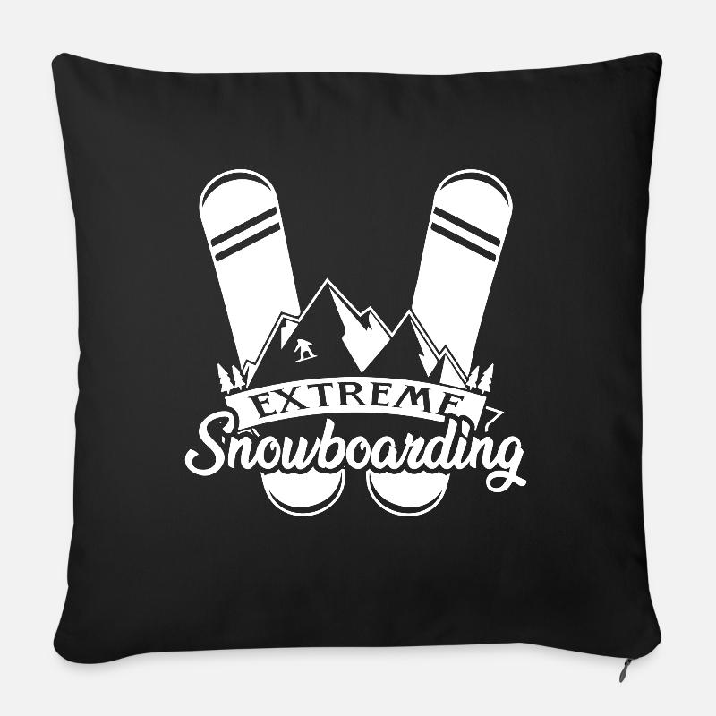 Snowboarden Extremes Snowboarden - Sofakissenbezug 45 x 45 cm - Schwarz