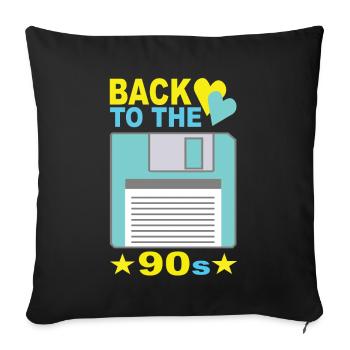 90s 90s fashion 90s party 90s - Sofa pillowcase 17,3'' x 17,3'' (45 x 45 cm) - black - Front