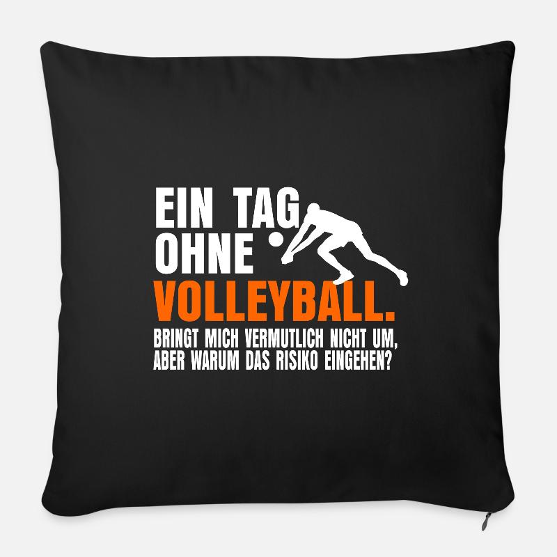 Volleyball Volleyballer - Sofakissenbezug 45 x 45 cm - Schwarz