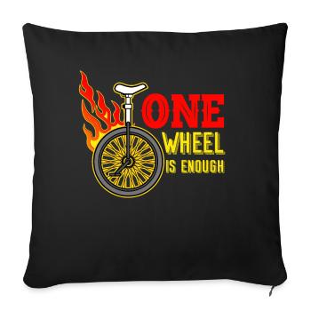 unicycle - Sofa pillowcase 17,3'' x 17,3'' (45 x 45 cm) - black - Front