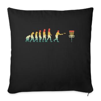 Disc golf - Sofa pillowcase 17,3'' x 17,3'' (45 x 45 cm) - black - Front