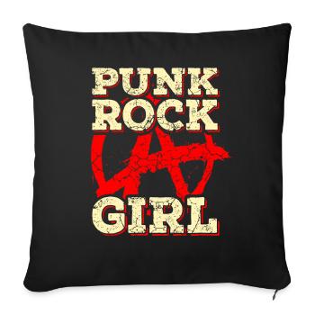 Punk Rock Musik Punkrocker Punks Punker Geschenk - Sofakissenbezug 45 x 45 cm - Schwarz - Vorne