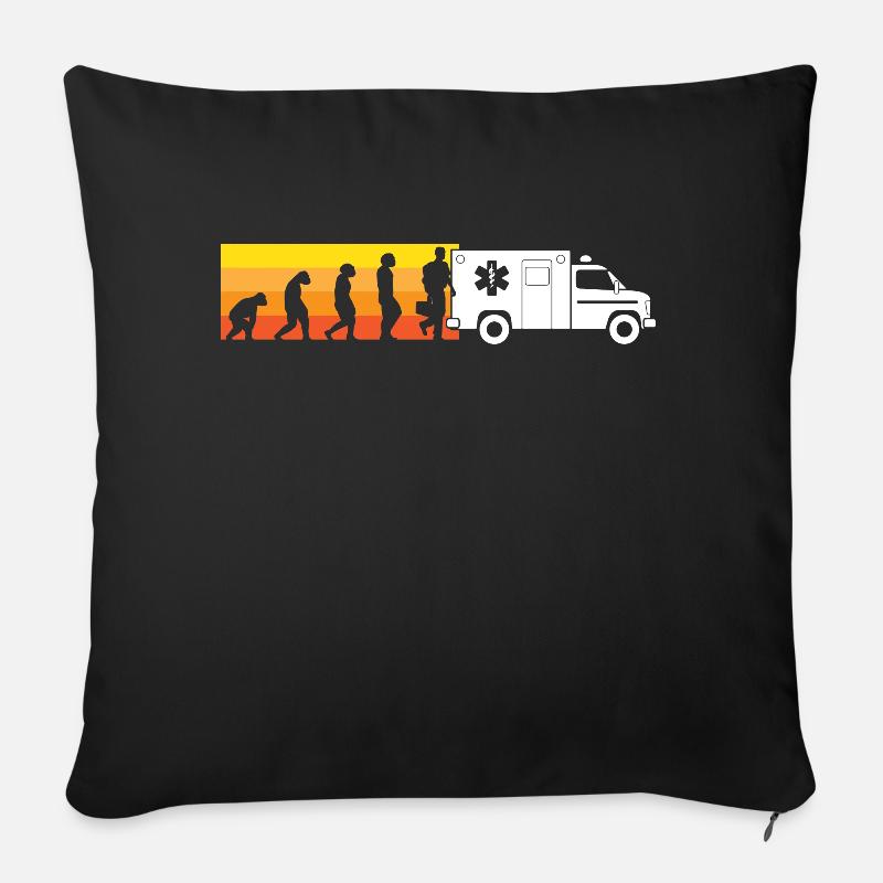Paramedics Evolution Medical Service Ambulance - Sofa pillowcase 17,3'' x 17,3'' (45 x 45 cm) - black