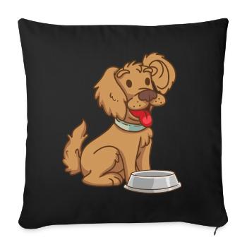 Chien enfants bébé animaux animaux animaux chiens - Housse de coussin décorative 45 x 45 cm - noir - Devant