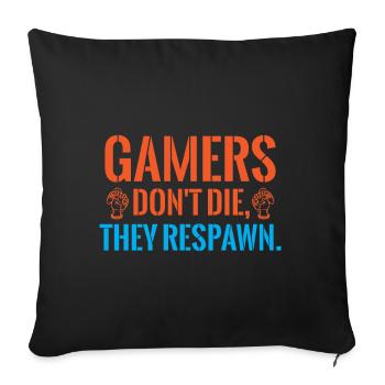 GAMER GAME LOVER GAME PARTY - Sofakissenbezug 45 x 45 cm - Schwarz - Vorne