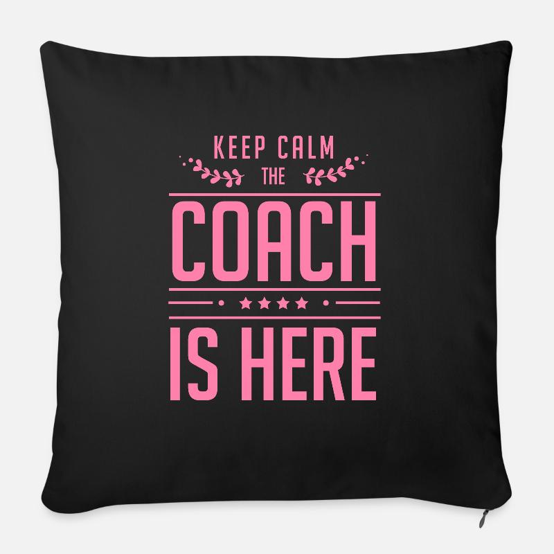 Lebens Coachen - Sofakissenbezug 45 x 45 cm - Schwarz