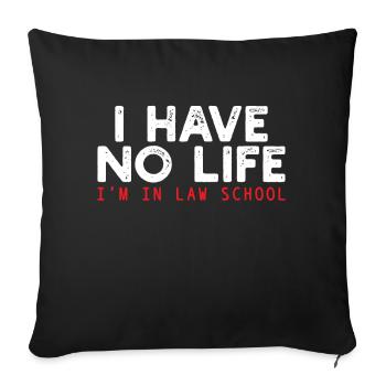 Law student - Sofa pillowcase 17,3'' x 17,3'' (45 x 45 cm) - black - Front