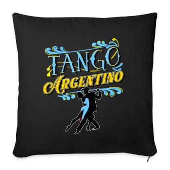Tango, danseurs de tango - Housse de coussin décorative 45 x 45 cm - noir - Devant