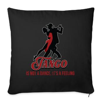 Tango, danseurs de tango - Housse de coussin décorative 45 x 45 cm - noir - Devant