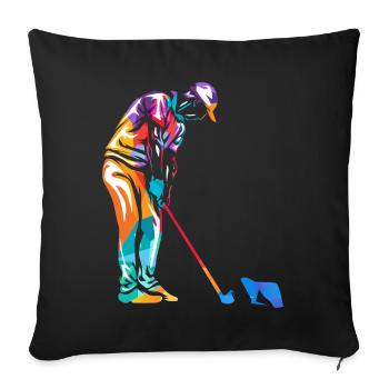 -golf - Housse de coussin décorative 45 x 45 cm - noir - Devant