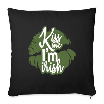 Irlandais de la Saint-Patrick - Housse de coussin décorative 45 x 45 cm - noir - Devant