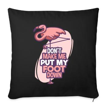 Flamingo - Housse de coussin décorative 45 x 45 cm - noir - Devant