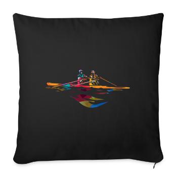Aviron - Housse de coussin décorative 45 x 45 cm - noir - Devant
