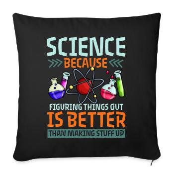 Science Chimie Physique Biologie Drôle - Housse de coussin décorative 45 x 45 cm - noir - Devant