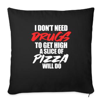 diabetes - Sofa pillowcase 17,3'' x 17,3'' (45 x 45 cm) - black - Front