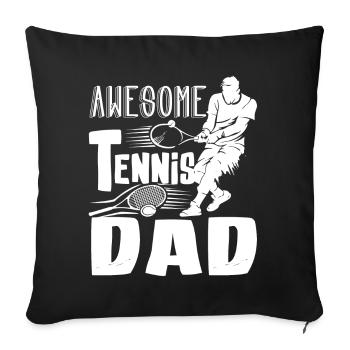 Tennis Awesome Tennis Dad - Sofa pillowcase 17,3'' x 17,3'' (45 x 45 cm) - black - Front