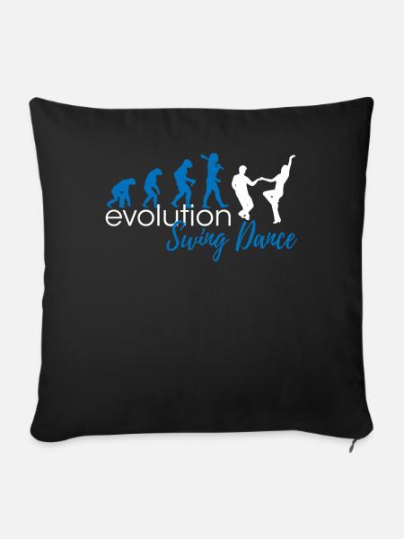 Swing Dance Evolution - Sofakissenbezug 45 x 45 cm - Schwarz