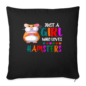 Hamster - Sofakissenbezug 45 x 45 cm - Schwarz - Vorne