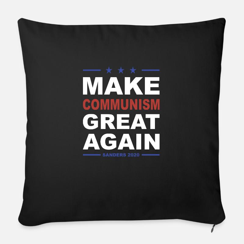 Make Communism Great Again - Sanders 2020 - Sofakissenbezug 45 x 45 cm - Schwarz