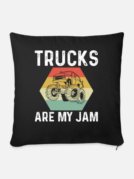 Monstertrucks - Sofakissenbezug 45 x 45 cm - Schwarz