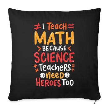 Mathématiques mathématiques - Housse de coussin décorative 45 x 45 cm - noir - Devant