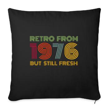 1976 Vintage - Sofakissenbezug 45 x 45 cm - Schwarz - Vorne