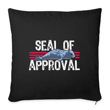 Seal of approval - Sofakissenbezug 45 x 45 cm - Schwarz - Vorne