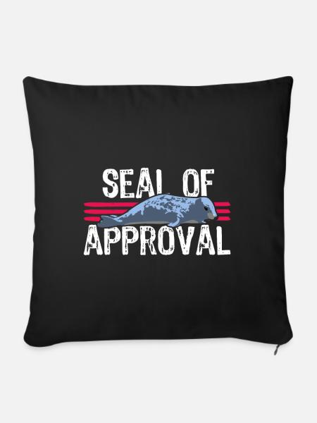 Seal of approval - Sofakissenbezug 45 x 45 cm - Schwarz
