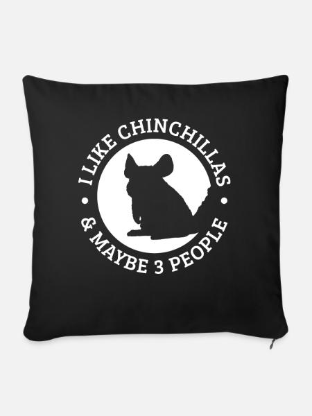Chinchilla - Sofakissenbezug 45 x 45 cm - Schwarz