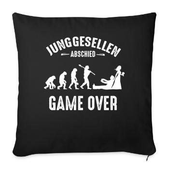 Junggesellenabschied Bräutigam JGA Hochzeit - Sofakissenbezug 45 x 45 cm - Schwarz - Vorne