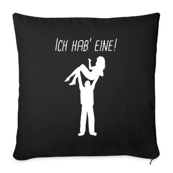 Ich hab' eine Bräutigam JGA Polterabend Hochzeit - Sofakissenbezug 45 x 45 cm - Schwarz - Vorne