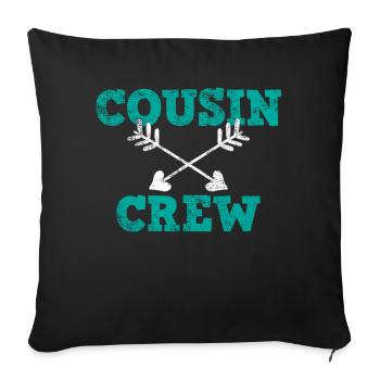Cousins - Sofa pillowcase 17,3'' x 17,3'' (45 x 45 cm) - black - Front