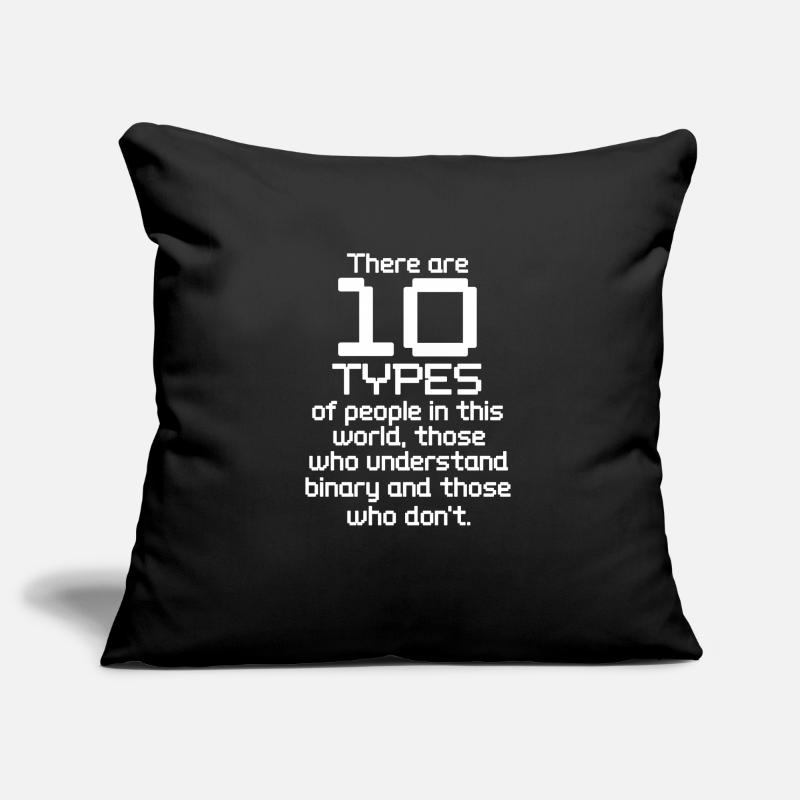 Cadeau de nerd informatique programmeur de code binaire Housse de coussin décorative 45 x 45 cm