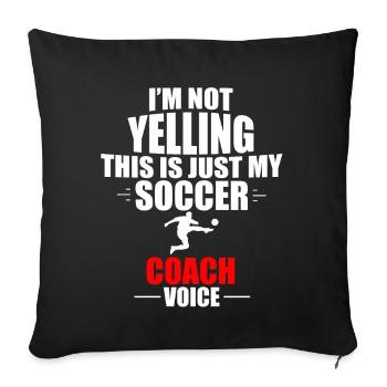 Football footballeur football jeu football football - Housse de coussin décorative 45 x 45 cm - noir - Devant