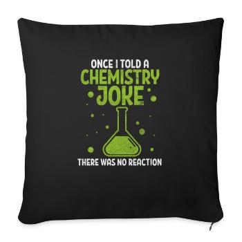 Cadeau de laboratoire de chimie chimiste science - Housse de coussin décorative 45 x 45 cm - noir - Devant