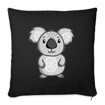 Koala bear - Sofa pillowcase 17,3'' x 17,3'' (45 x 45 cm) - black - Front