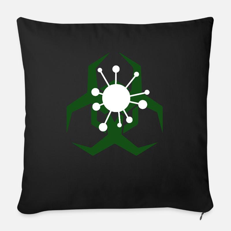 Corona Virus - Sofakissenbezug 45 x 45 cm - Schwarz