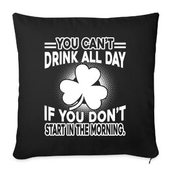 St Patrick's Day Drôle St Patrick Day - Housse de coussin décorative 45 x 45 cm - noir - Devant