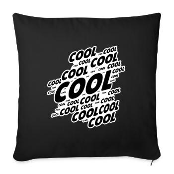 cool cool cool Wordcloud word cloud - Sofa pillowcase 17,3'' x 17,3'' (45 x 45 cm) - black - Front