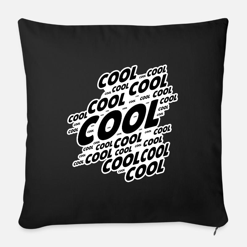 cool cool cool Wordcloud Wortwolke - Sofakissenbezug 45 x 45 cm - Schwarz